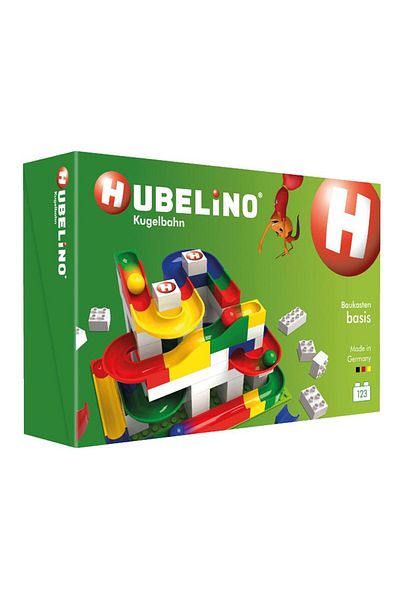 Hubelino 420480 Model Marble Run - Basic Block Building Set (123 Pieces)