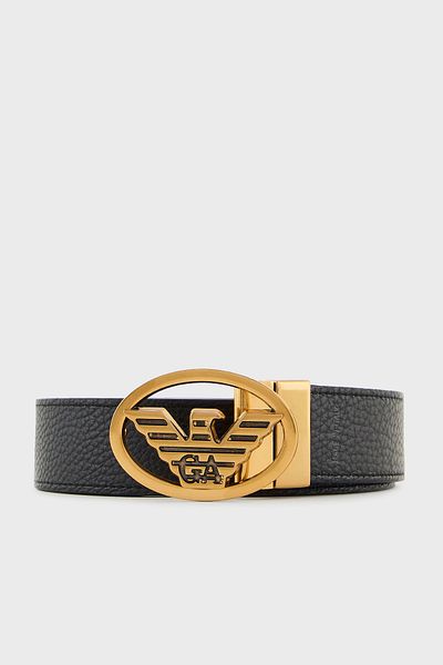 Emporio Armani Genuine Leather Belt with Interchangeable Buckle Men's Belt Em 001924   Af15457 Uc001