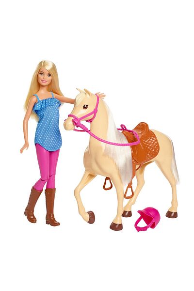 Barbie دمية وحصان FXH13
