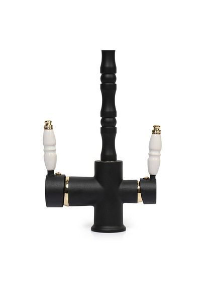 FAUMIX Rustic Black Gold Colored 3-Way (Purification-Hot-Cold Water Inlet) Kitchen Faucet