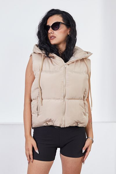 moda armanc Short Sports Hooded Inflatable Vest