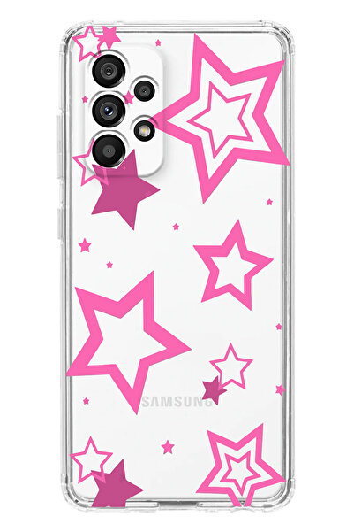 moonset Samsung Galaxy A52 Uyumlu Yıldızlar Tasarımlı Baskılı Şeffaf Telefon ...
