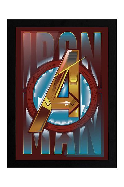 Saturn Pictură înrămată Iron Man - Poster de film Iron Man Marvel