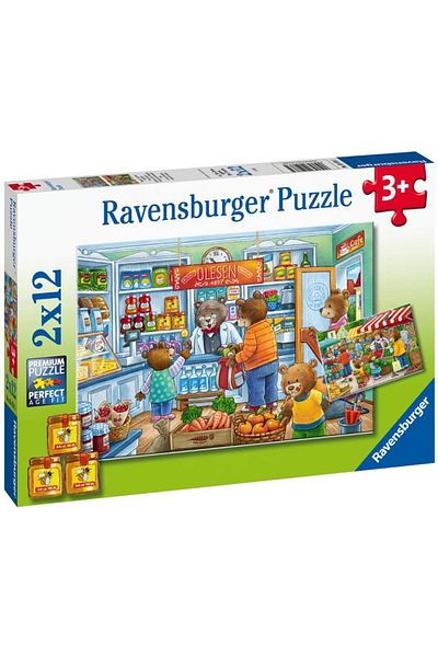 RAVENSBURGER 050765 لغز نموذج 2x12 قطعة - نذهب للتسوق