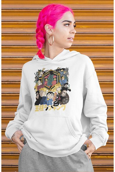 Fuddy Moda Φούτερ με κουκούλα Unisex με στάμπα Kings - Φούτερ με κουκούλα με θέμα Anime