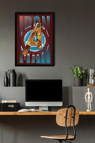 Saturn Pictură înrămată Iron Man - Poster de film Iron Man Marvel