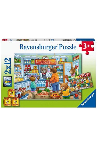 RAVENSBURGER 050765 لغز نموذج 2x12 قطعة - نذهب للتسوق