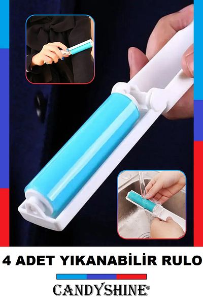 CandyShine ®bag/pocket Size Washable Miracle Feather Dust Crumb Crumb Hair Dandruff Collector Adhesive Practical Roller