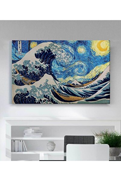 BiTablom Van Gogh Yıldızlı Gece Özel Elmas Mozaik Kanvas Tablo