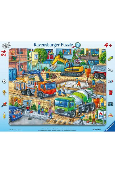 RAVENSBURGER 24 Piece Framed Puzzle in the Construction Site051427