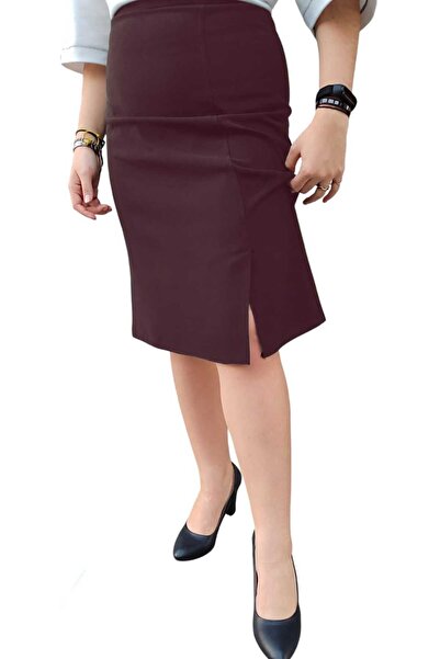 Butik Fusta creion din țesătură portoricană, scurtă, cu căptușeală, până la genunchi, lungimea fustei 65 cm