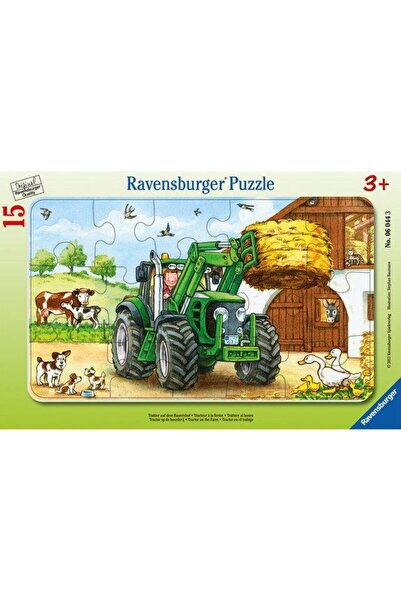 RAVENSBURGER 15 Parçalı Puzzle Tractor La Fermă