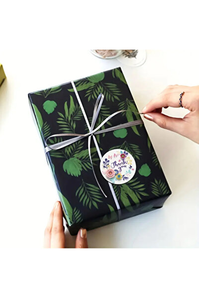 hdcw 500 ADET 2.5cm RULO YAPIŞKANLI TEŞEKKÜRLER "THANK YOU" STICKER ETİKET HEDİYE PAKETLEME