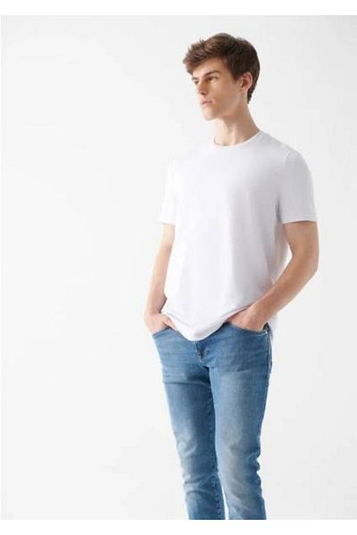 Mavi Basic Crew Neck White Men's T-Shirt M0610252-620