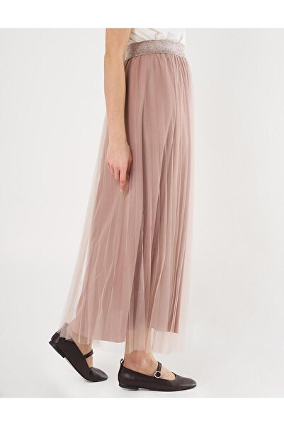 KYR Beige Pleated Tulle Skirt