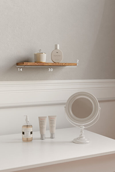 yankı-byeg رف حائط طائر من خشب البلوط الياقوت مقاس 30 سم، خزانة كتب متصلة مخفية