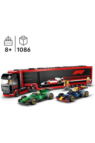 STOREMAX Svtcrt City Rb20 and Amr24 F1 Truck with F1 Car 60445-8 Kids Racing Arab for Ages and up