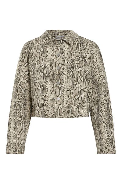VILA Jeansjacke Schlangenprint