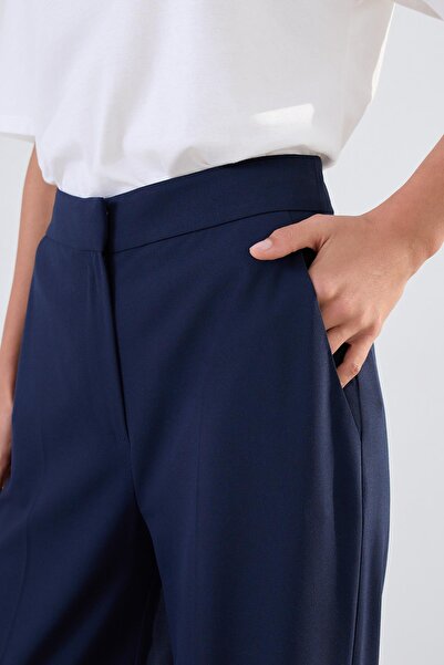 Setre Παντελόνι με λεπτομέρεια μπλε μέσης με τσέπες casual cut φαρδιά