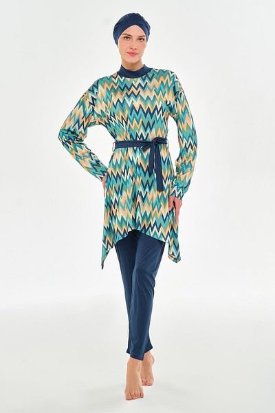 ROZAMAY Μακρυμάνικο Hijab Μαγιό Clover 3112