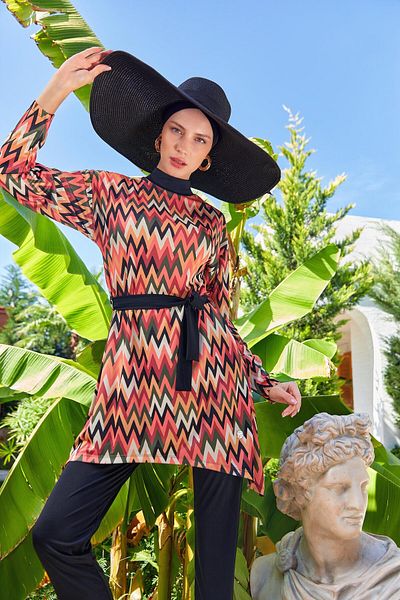 ROZAMAY Μακρυμάνικο Hijab Μαγιό Clover 3112