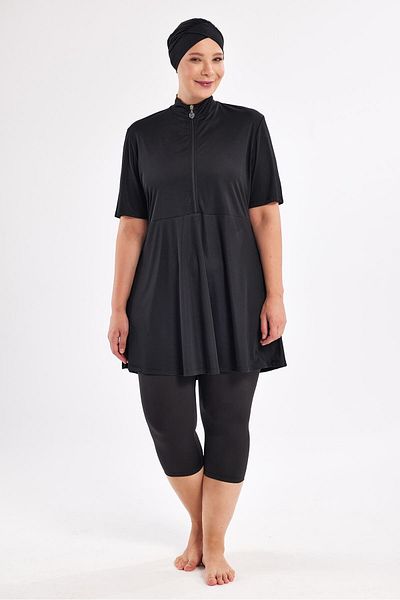 ROZAMAY Half Sleeve Hijab Swimsuit
