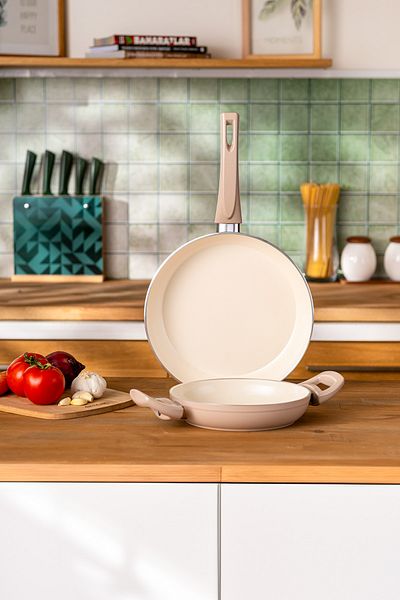 Emsan Rosegold Crystal 2 Piece Pan Pan Set