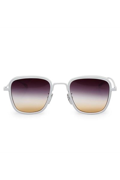 TomyHelf Women's White Metal Frame Sunglasses - Gradient Glasses