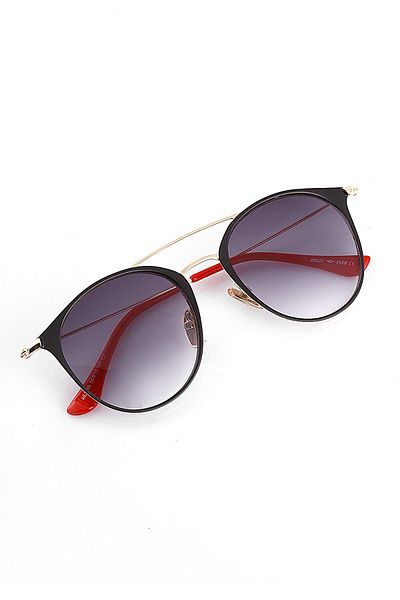 TomyHelf Ae3546c4b4560 Gold Frame Black Round Women's Sunglasses