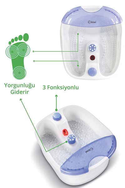 Kiwi Kiwi Kfm 8635-8636 - 3 Function Water Vibrating Foot Massager 60W
