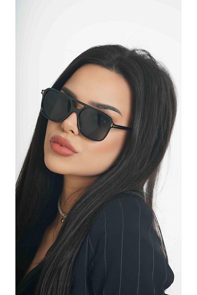 TomyHelf Bone Frame Black Glass Unisex Sunglasses