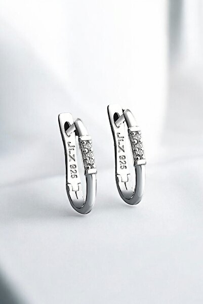 jelux silver Gümüş 925 Ayar Zirkon Sıra Taşlı Küpe
