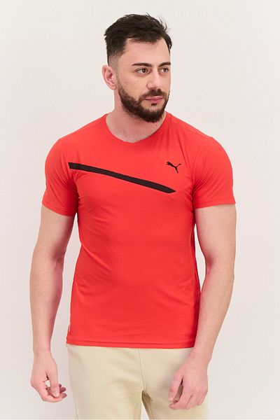 Puma Men Sportswear Fit Short Sleeve Training T-Shirt, Red