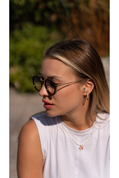 TomyHelf Degrade Camlı Bordo-gold Çerçeveli Kadın Güneş Gözlüğü