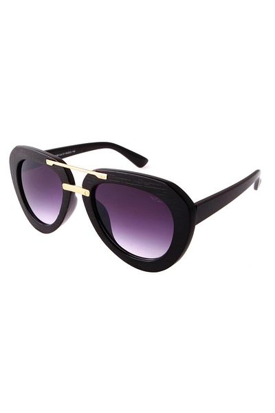 TomyHelf Women's Black Drop Design Sunglasses - Gray Frame Glass
