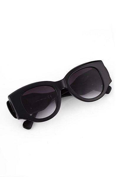 TomyHelf Black Gradient Glass Black Bone Frame Women Sunglasses