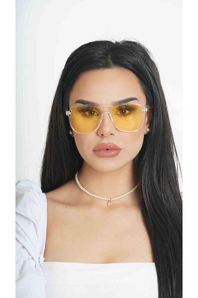 TomyHelf Transparent Rectangular Unisex Sunglasses