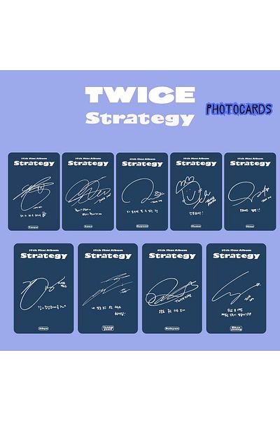 Kpop Dünyasi Twice'' Strategy'' Digipack Photocards Set