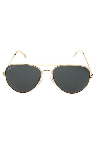 TomyHelf Gold Frame - Drop Design Women's Sunglasses, Black Glass
