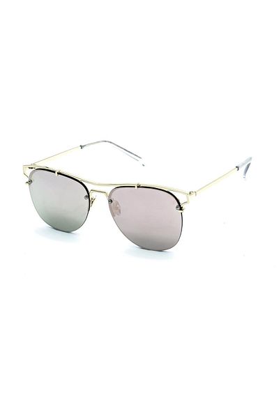TomyHelf Gold Frame Mirror Glass - Oval Design Women's Sunglasses
