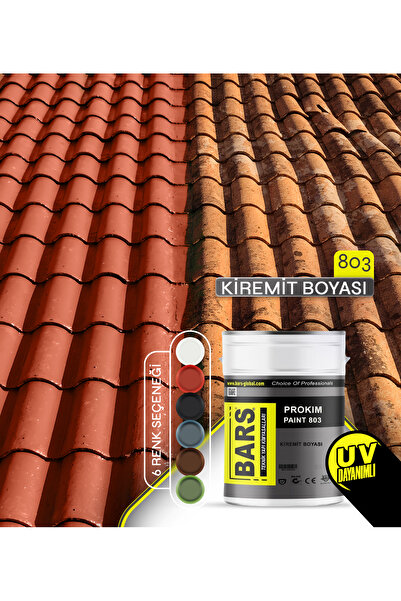 BARS Prokım 803 Reçine Esaslı Kiremit Boyası - Suya Ve Hava Şartlarına Dayanıklı