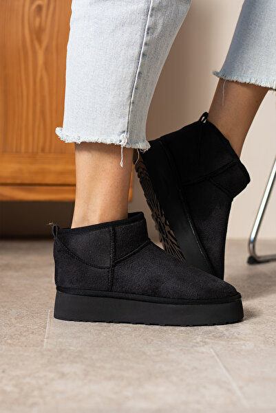 SHOESTEP MARCUS Kadın Mini Kalın Rahat Taban Kısa Içi Tüylü Kahve Bot