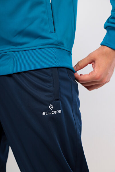 FORE SPORT Erkek Petrol Şeritli  Rashell Eşofman Takım