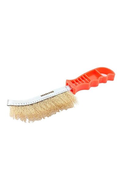 İzeltaş فرشاة سلكية بمقبض بلاستيكي ذو طرف منحني