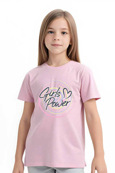 YA KO KİDS Σετ 5 μπλουζάκια για κορίτσια Power-No Rules-Hello-Be Cute-Don't Worry