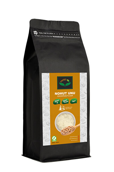 TREND FOOD (1 KG) %100 Glutensiz Doğal Nohut Unu (CHİCKPEAS FLOUR) Unu Taş Değirmende Taze Öğütülmüştür