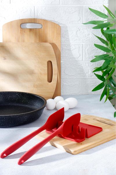 HOMENIVA 1 Red Silicone Dirty Spoon Holder