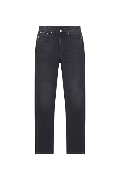 Calvin Klein Yüksek Bel Straight Paça Antrasit Kadın Denim Pantolon J20J22501...