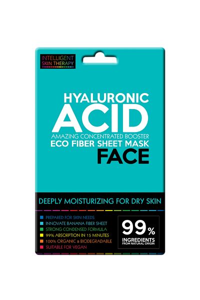 Intelligent Skin Therapy Deeply Moisturizing For Dry Skin Eco Fiber Sheet Mask Face Hyaluronic Acid