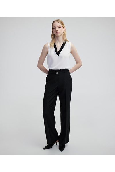 MISS IPEKYOL Metal tokalı wide leg fit pantolon